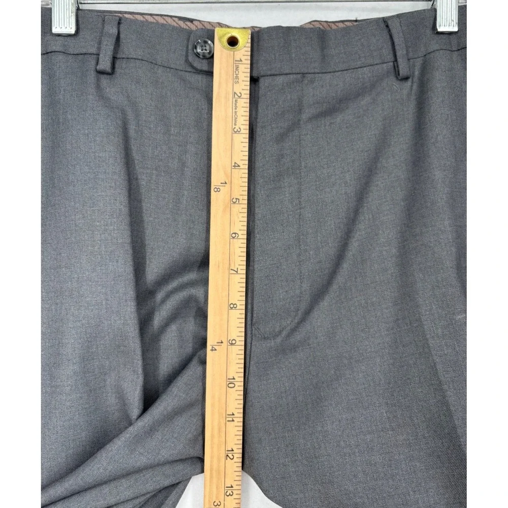 Angelo Rossi Suit Set Mens 44R 38W Charcoal Grey 2-Piece Micro-Tech